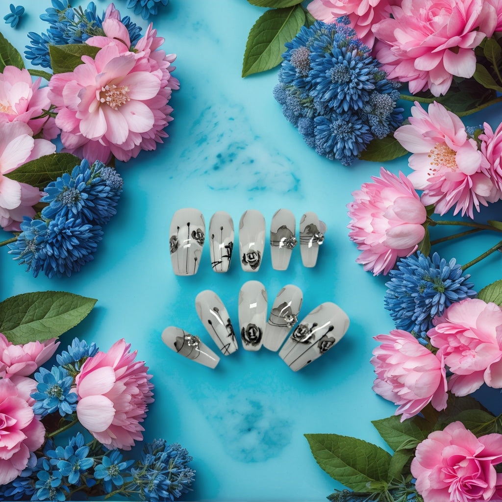 Black Camellia with Diamond