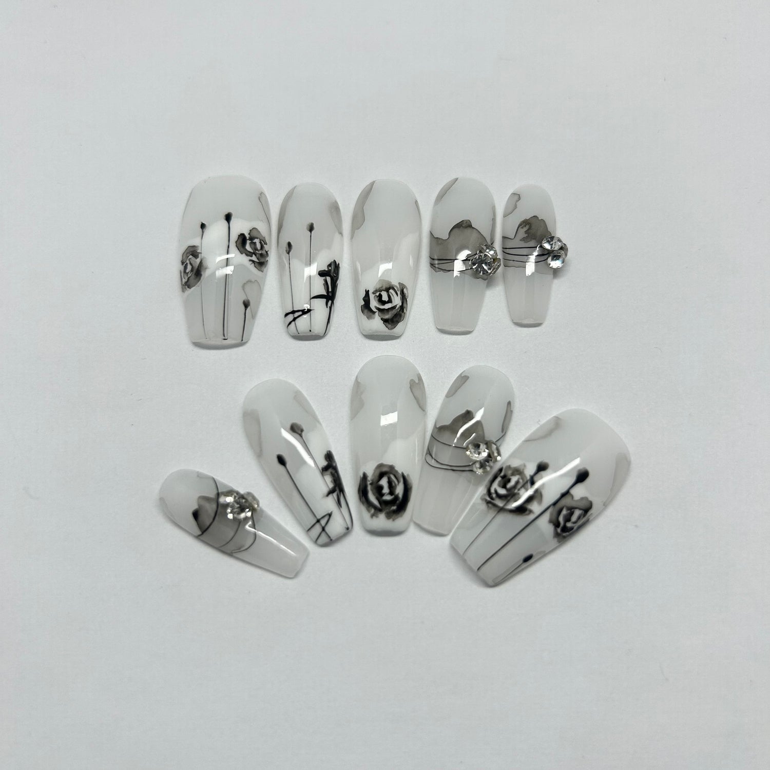 Black Camellia with Diamond