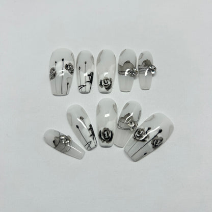 Black Camellia with Diamond