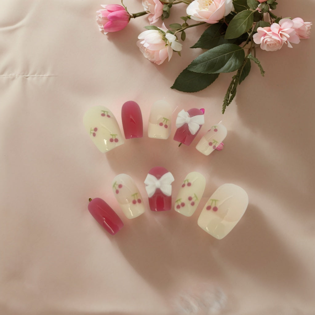 Pink Cherry and white knot