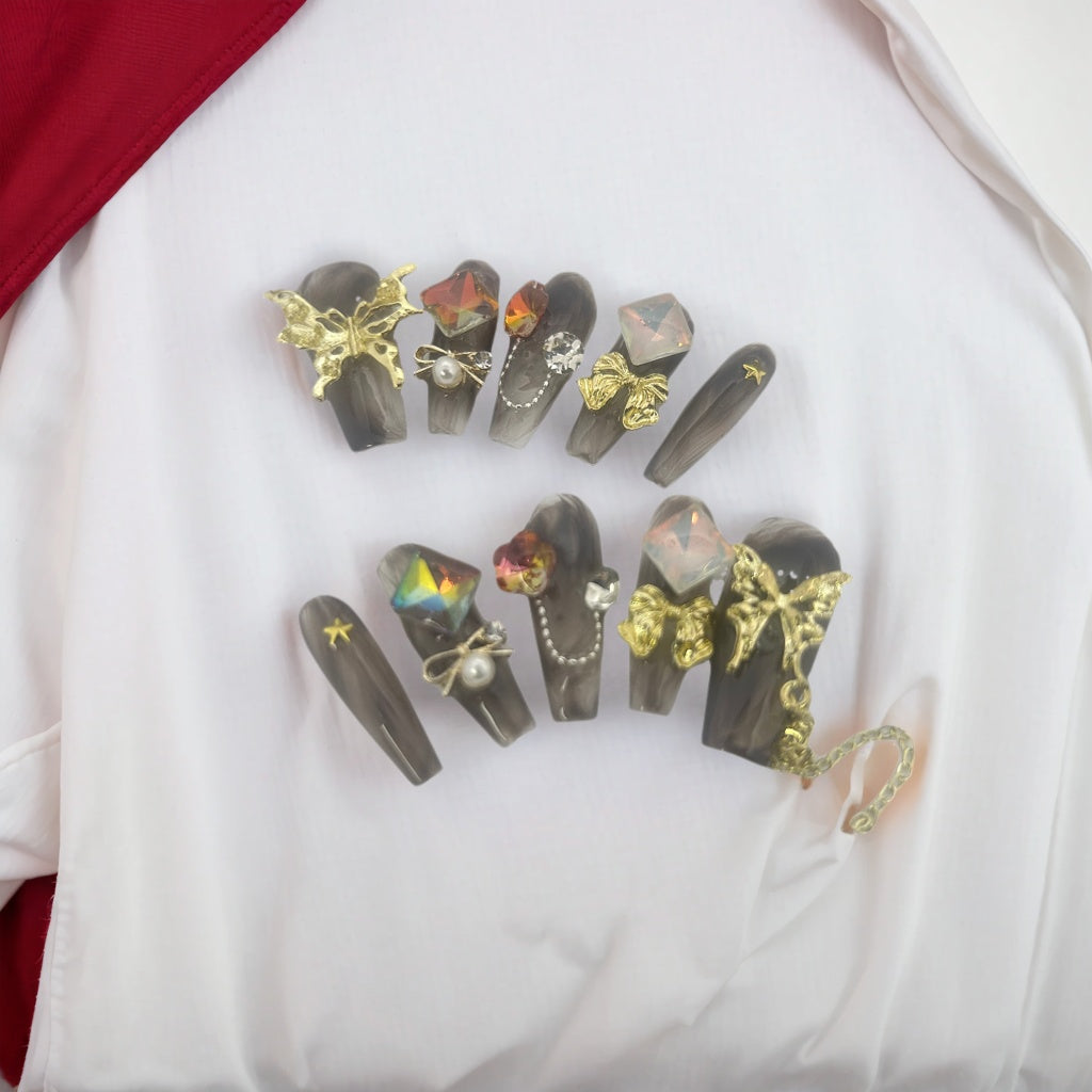 Golden Butterfly with chain