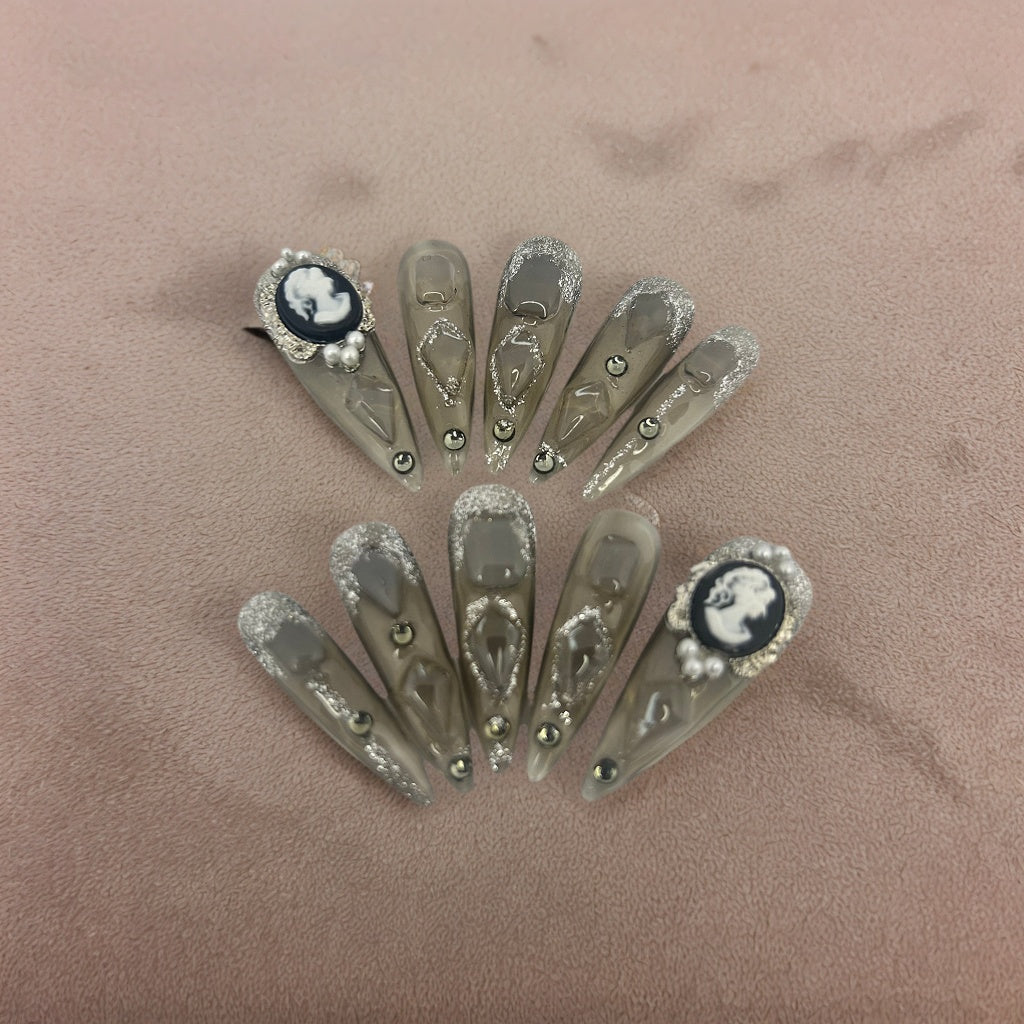 Beautiful Lady with sparkling stars