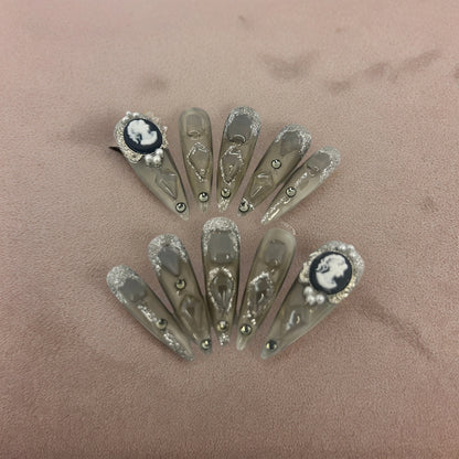 Beautiful Lady with sparkling stars