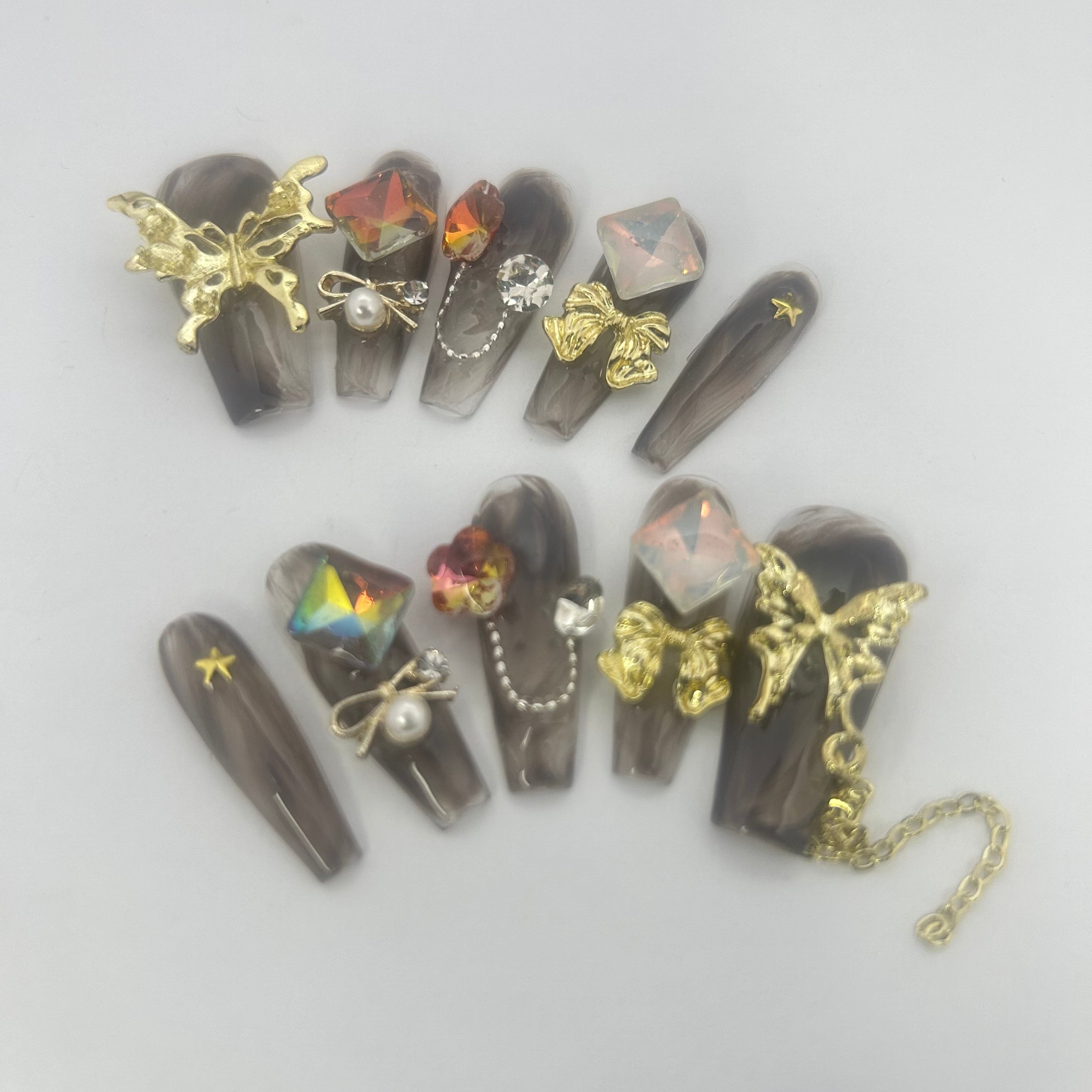 Golden Butterfly with chain