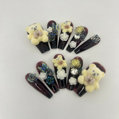 Yellow Bear with flowers